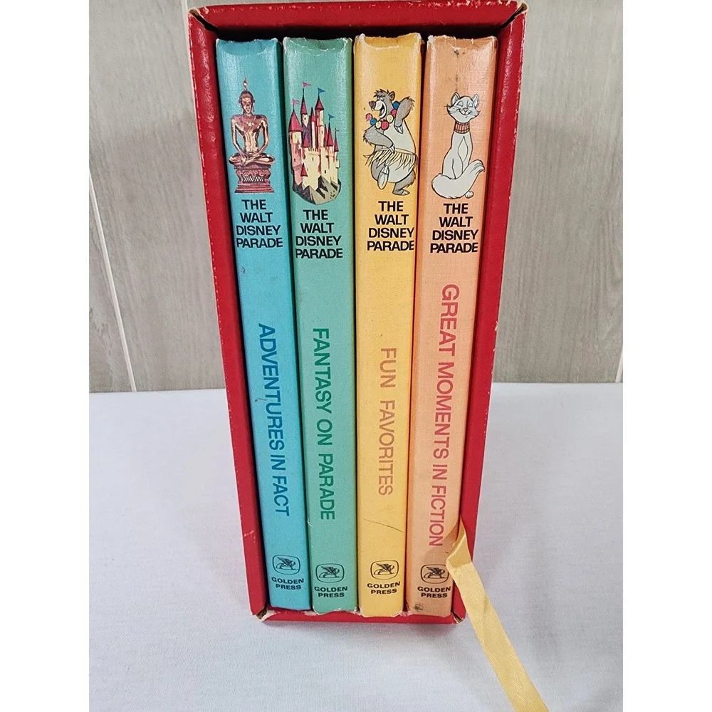 Walt Disney Parade 4 Volume Boxed Book Set  Vintage 1970 Golden Press Hardcover